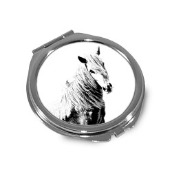 Giara - Espejo de bolsillo con una imagen de caballo