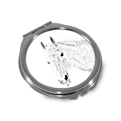 Orlov Trotter - Espejo de bolsillo con una imagen de caballo