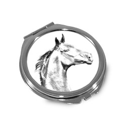 Zweibrücker- Espejo de bolsillo con una imagen de caballo