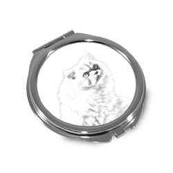 Himalayan cat - Pocket mirror with the image of a cat.