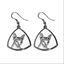Sphynx-Katze- Neue Kollektion der Ohrringe mit Bild der Rassekatze, schön Geschenk