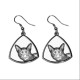 Havana Brown, collection of earrings with images of purebred cats, unique gift