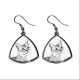 Singapura cat, collection of earrings with images of purebred cats, unique gift