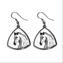 Andalusian, collection of earrings with images of purebred horse, unique gift