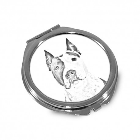 Akita - Specchietto tascabile con immagine di cane.