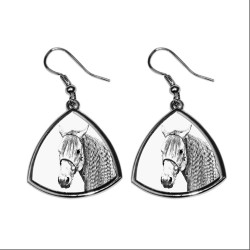 Azteca horse, collection of earrings with images of purebred horse, unique gift