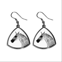 Barb horse, collection of earrings with images of purebred horse, unique gift