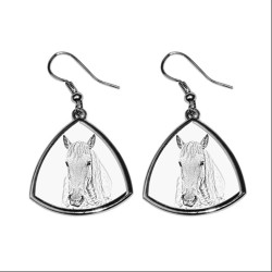 Camargue horse, collection of earrings with images of purebred horse, unique gift
