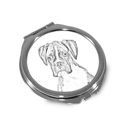 Bóxer alemán - Espejo de bolsillo con una imagen de perro.