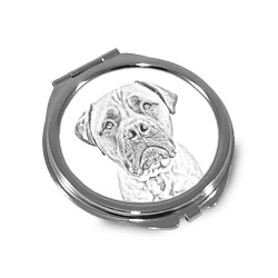 Bulmastif - Espejo de bolsillo con una imagen de perro.