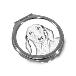 Perro salchicha - Espejo de bolsillo con una imagen de perro.