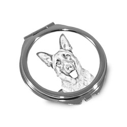 German Shepherd - Pocket mirror with the image of a dog.