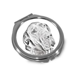 Dogue allemand - Miroir de poche avec l'image d'un chien.
