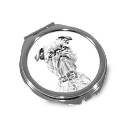 Grifón vandeano grande - Espejo de bolsillo con una imagen de perro.