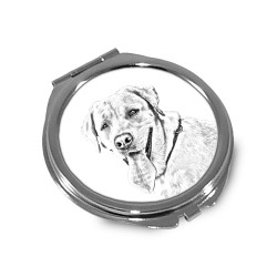 Cobrador de Labrador - Espejo de bolsillo con una imagen de perro.