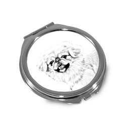 Pekingese - Pocket mirror with the image of a dog.