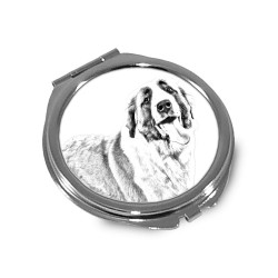 San bernardo - Espejo de bolsillo con una imagen de perro.