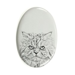 Kot perski - płytka ceramiczna, nagrobkowa z wizerunkiem kota