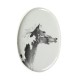 American Paint Horse - Plaqueta cerámica ovalada para la lápida sepulcral .