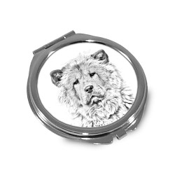Chow chow - Pocket mirror with the image of a dog.