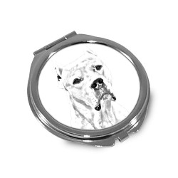 Argentine Dogo - Pocket mirror with the image of a dog.