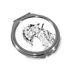 Kerry Blue Terrier - Pocket mirror with the image of a dog.