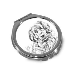 Leonberger - Pocket mirror with the image of a dog.