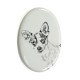 Rat Terrier- Keramikplatte, Grabplatte, oval mit Bild eines Hundes.