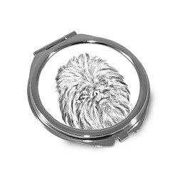 Affenpinscher - Pocket mirror with the image of a dog.