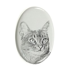 Kot abisyński- płytka ceramiczna, nagrobkowa z wizerunkiem kota