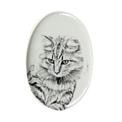 American Bobtail- płytka ceramiczna, nagrobkowa z wizerunkiem kota