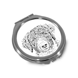 Spanish Water Dog - Pocket mirror with the image of a dog.