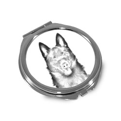 Schipperke - Pocket mirror with the image of a dog.