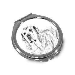Mastín Español - Taschenspiegel mit einem Bild eines Hundes.