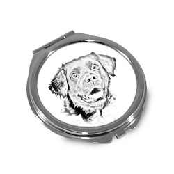 Stabyhoun - Pocket mirror with the image of a dog.