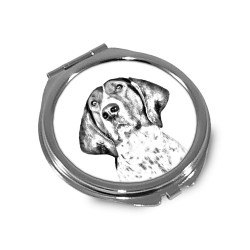 Treeing walker coonhound- Taschenspiegel mit einem Bild eines Hundes.