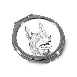 Akita - Specchietto tascabile con immagine di cane.
