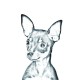 Akita Inu - kieszonkowe lusterko z wizerunkiem psa.