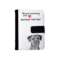 Border terier - Agenda de cuero sintético con la imagen del perro.