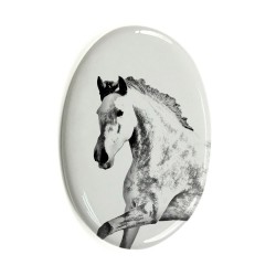 Koń andaluzyjski- płytka ceramiczna, nagrobkowa