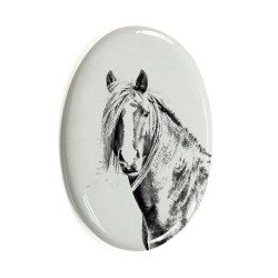 Canadian horse- płytka ceramiczna, nagrobkowa