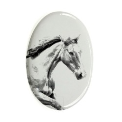 Irlandzki koń sportowy- płytka ceramiczna, nagrobkowa