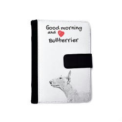 Bull Terrier- Carnet calendrier en éco-cuir avec l'image d'un petit chien.