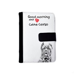 Cane Corso, Italienischer Corso-Hund - Notizbuch aus Öko-Leder mit Kalender und dem Abbild von einem Hund.