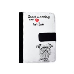 Grand Griffon Vendéen - Notizbuch aus Öko-Leder mit Kalender und dem Abbild von einem Hund.
