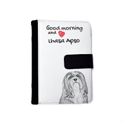 Lhasa apso - Notebook with the calendar of eco-leather with an image of a dog.