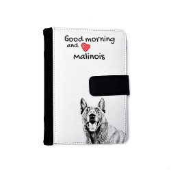 Belgian Shepherd, Malinois - Notebook with the calendar of eco-leather with an image of a dog.