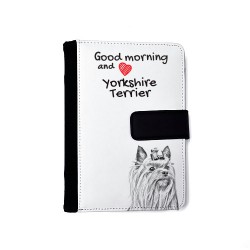 Yorkshire Terrier - Blocco note con agenda in ecopelle con l'immagine del cane.