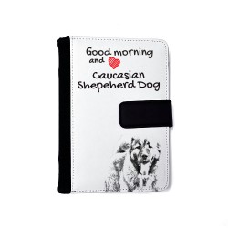 Caucasian Shepherd Dog - Notebook with the calendar of eco-leather with an image of a dog.