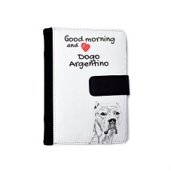 Argentine Dogo - Notebook with the calendar of eco-leather with an image of a dog.